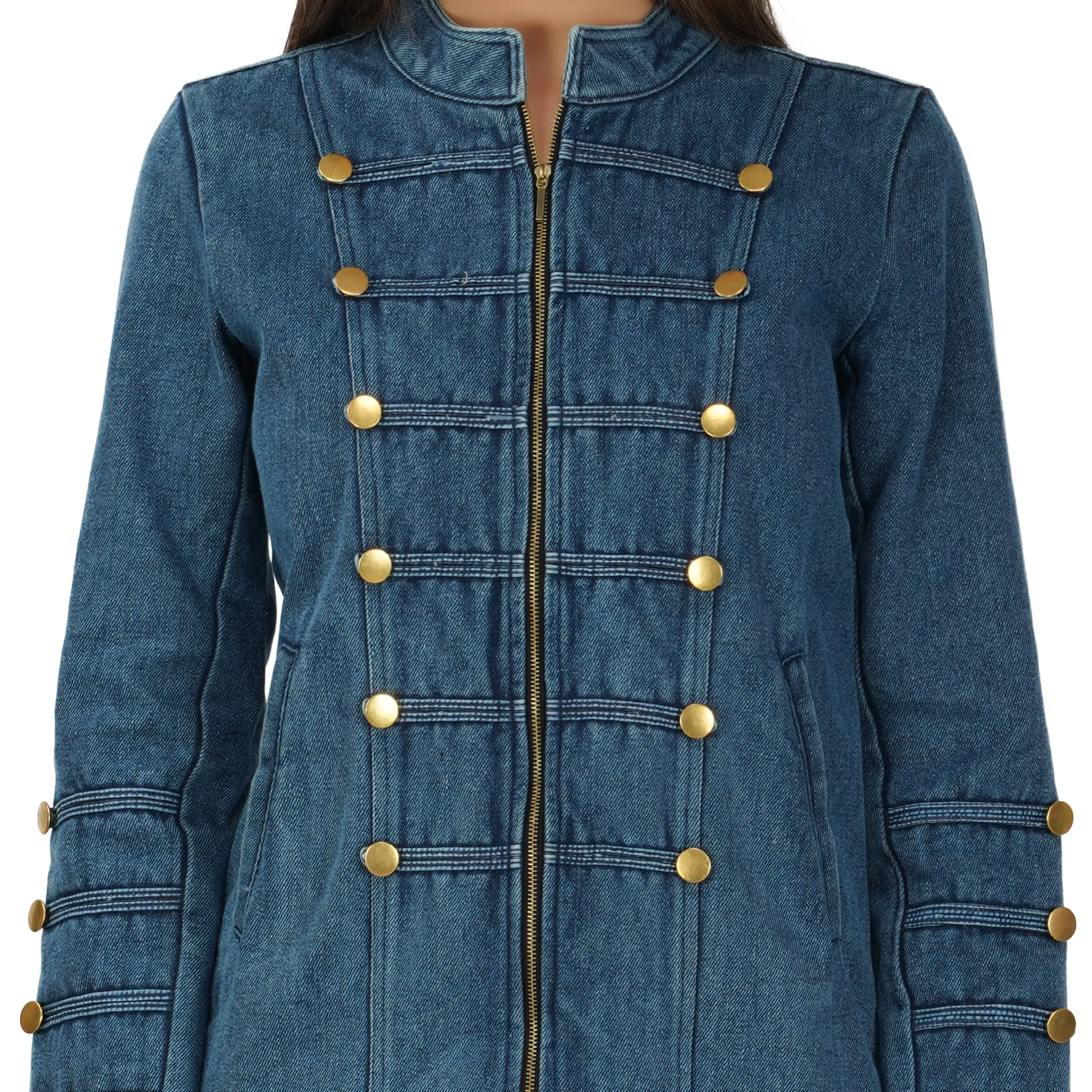 SLAY. Women's Military Denim Jacket