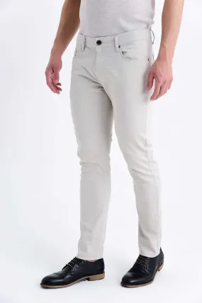 Slim Fit Low Waist Stone Cotton Casual Pants