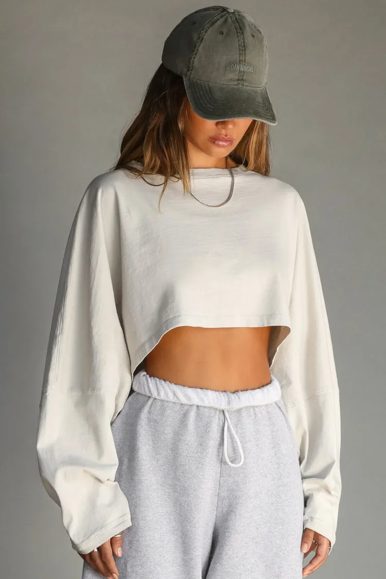 Slouchy Crop Long Sleeve