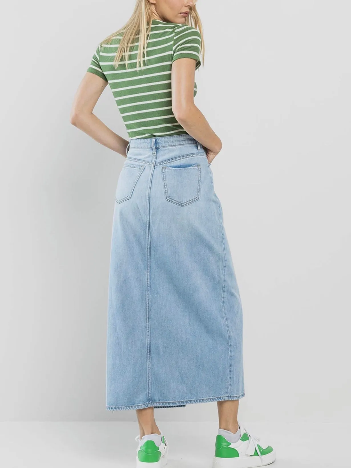 SneakPeek Denim Maxi Skirt