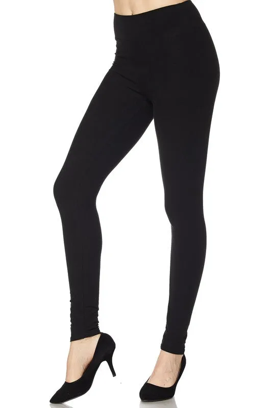 Solid Brushed Ankle Leggings