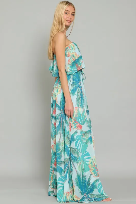 Strapless Layered Maxi Dress