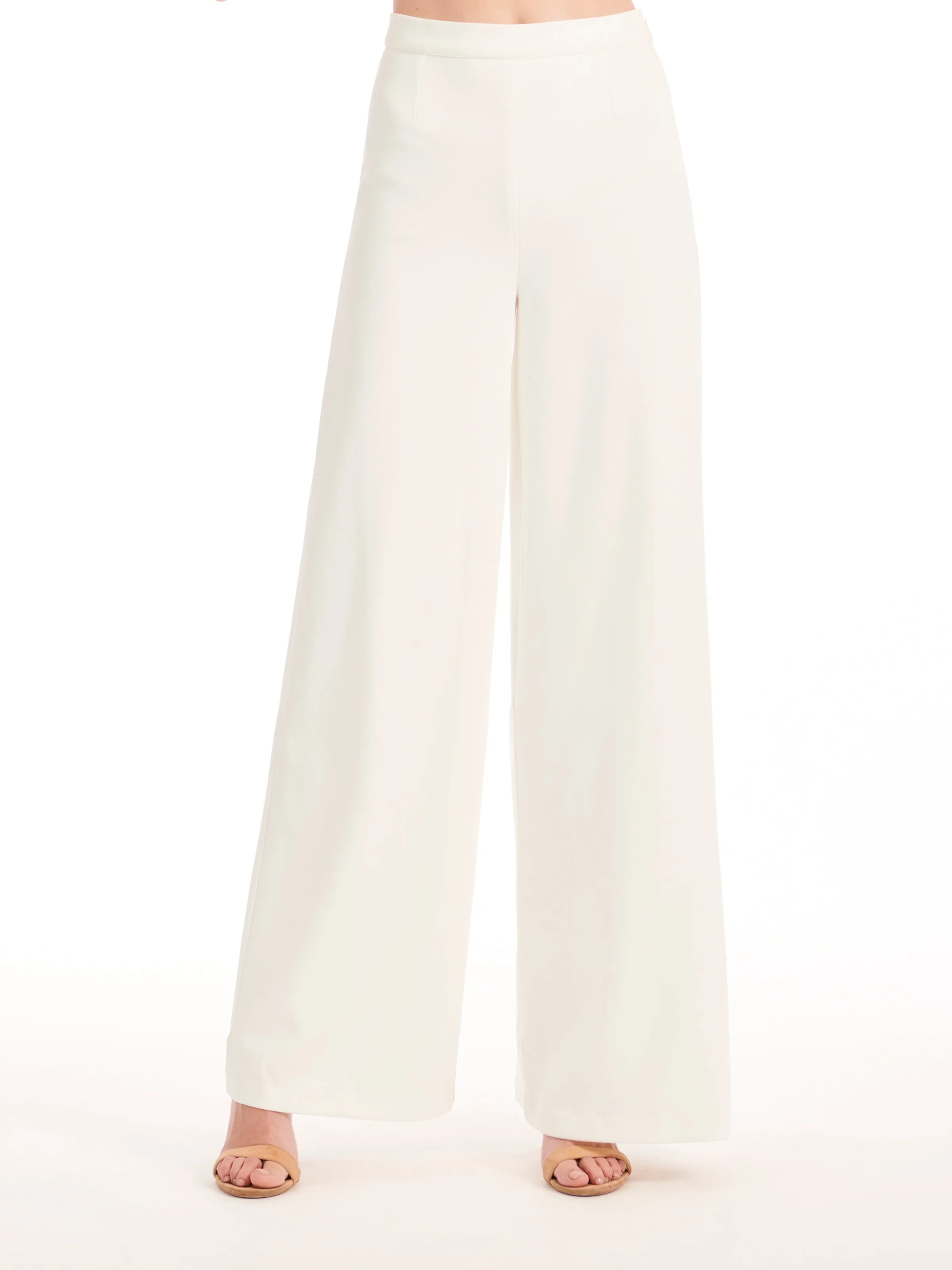 Stretch Crepe Wide Leg Pant