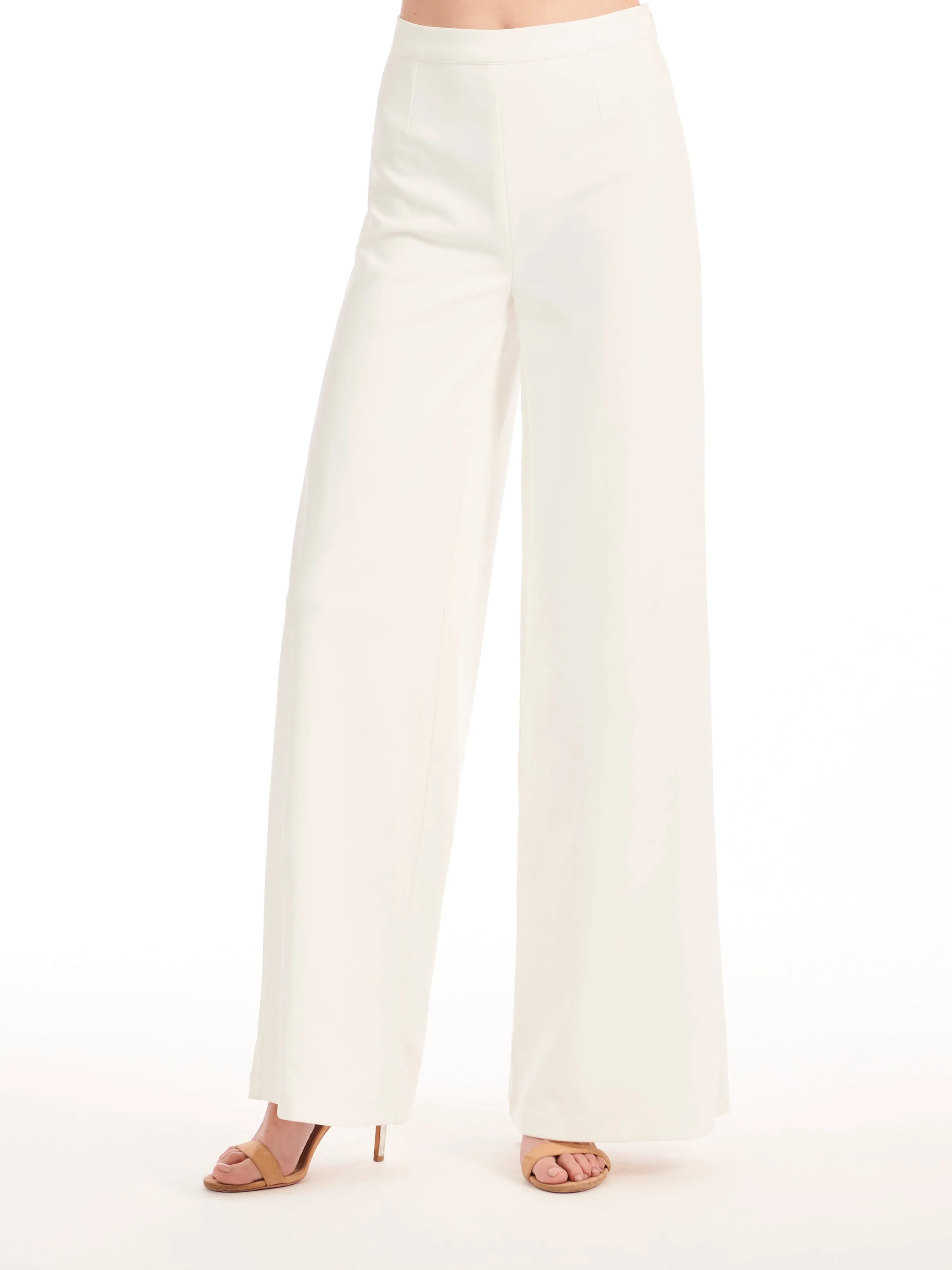 Stretch Crepe Wide Leg Pant