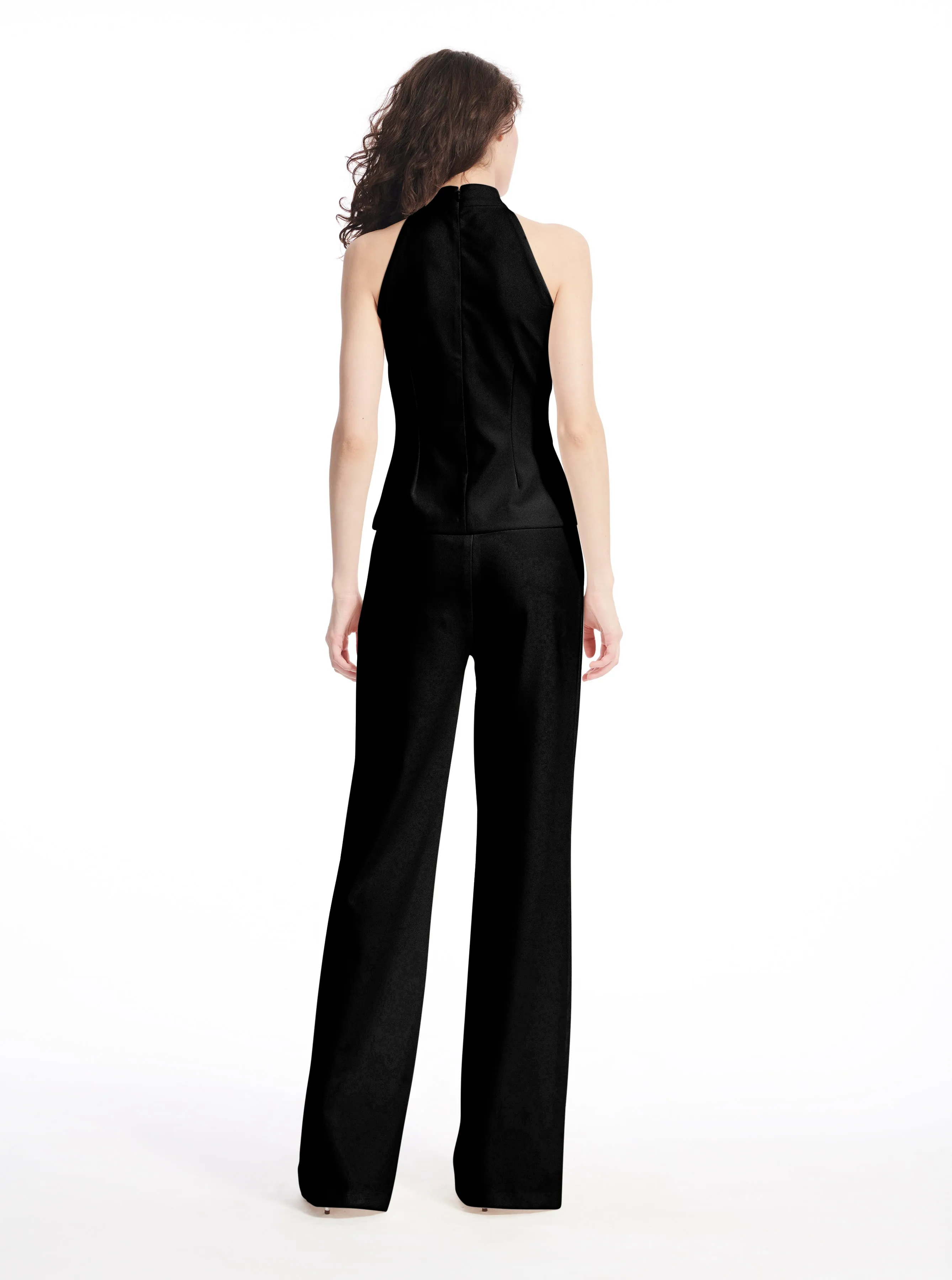 Stretch Crepe Wide Leg Pant