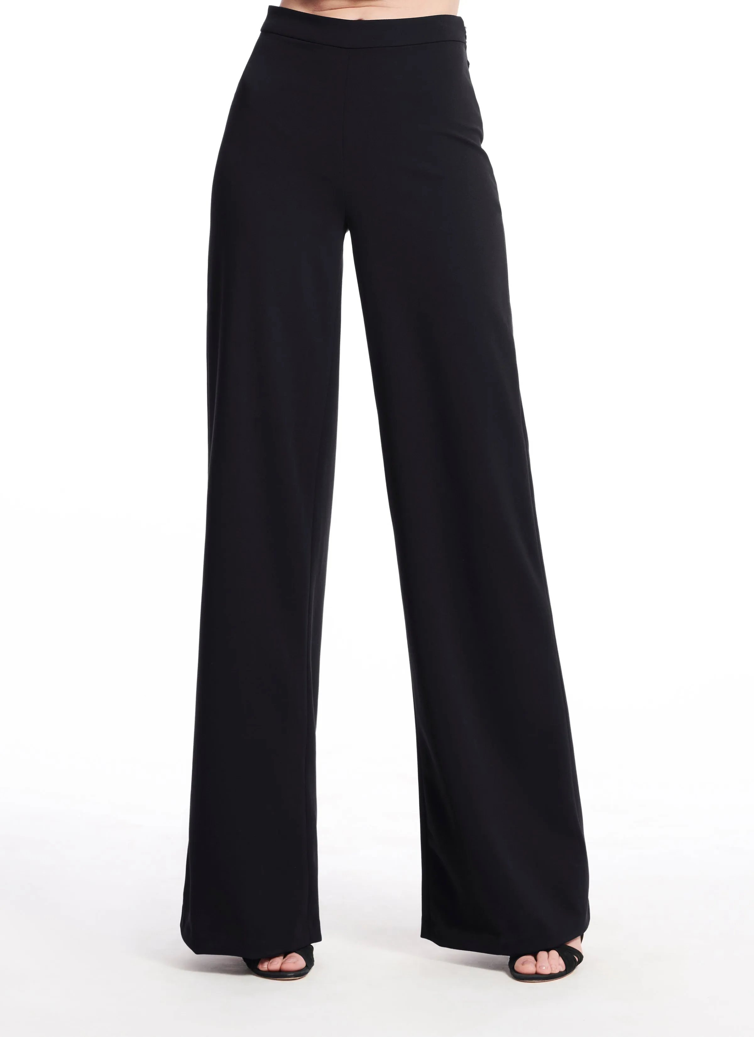 Stretch Crepe Wide Leg Pant