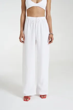 Summi Summi Elastic Waist Pants - Angelic White