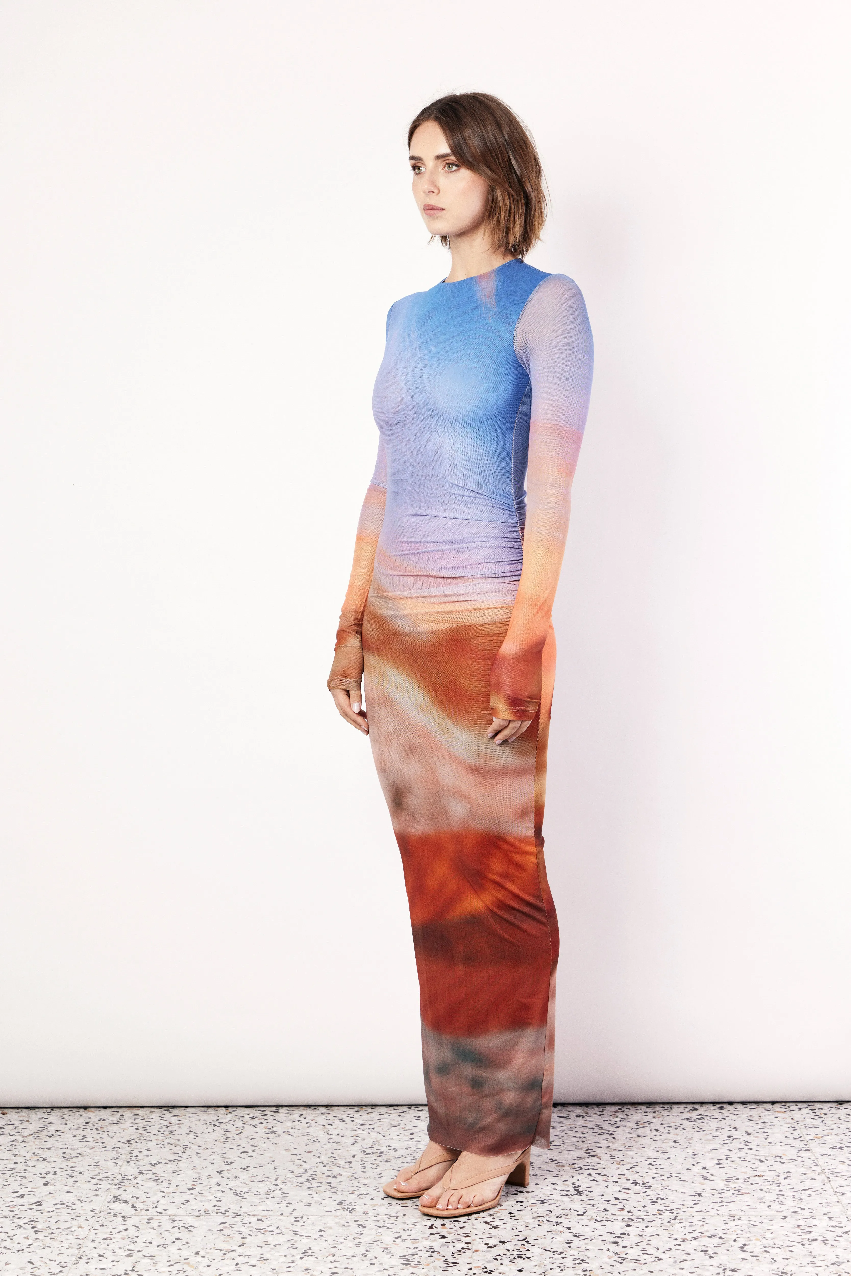 Sunset Vista Long Sleeve Maxi Dress