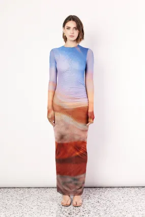 Sunset Vista Long Sleeve Maxi Dress