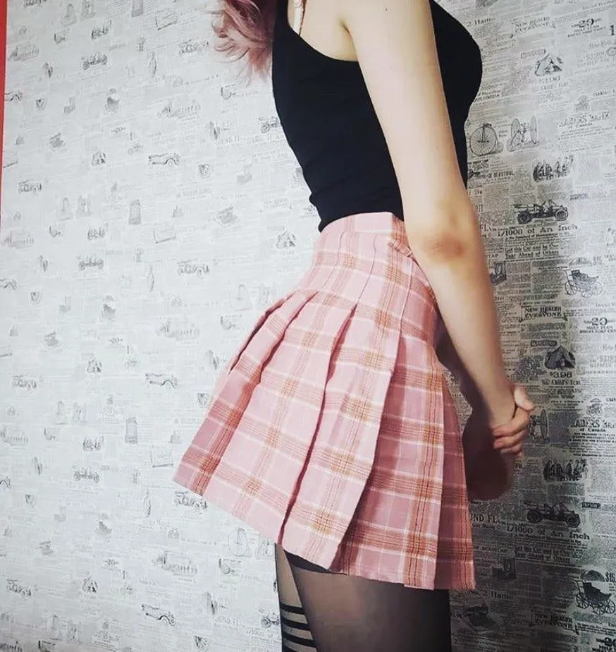 Tartan Plaid School Girl Skirt