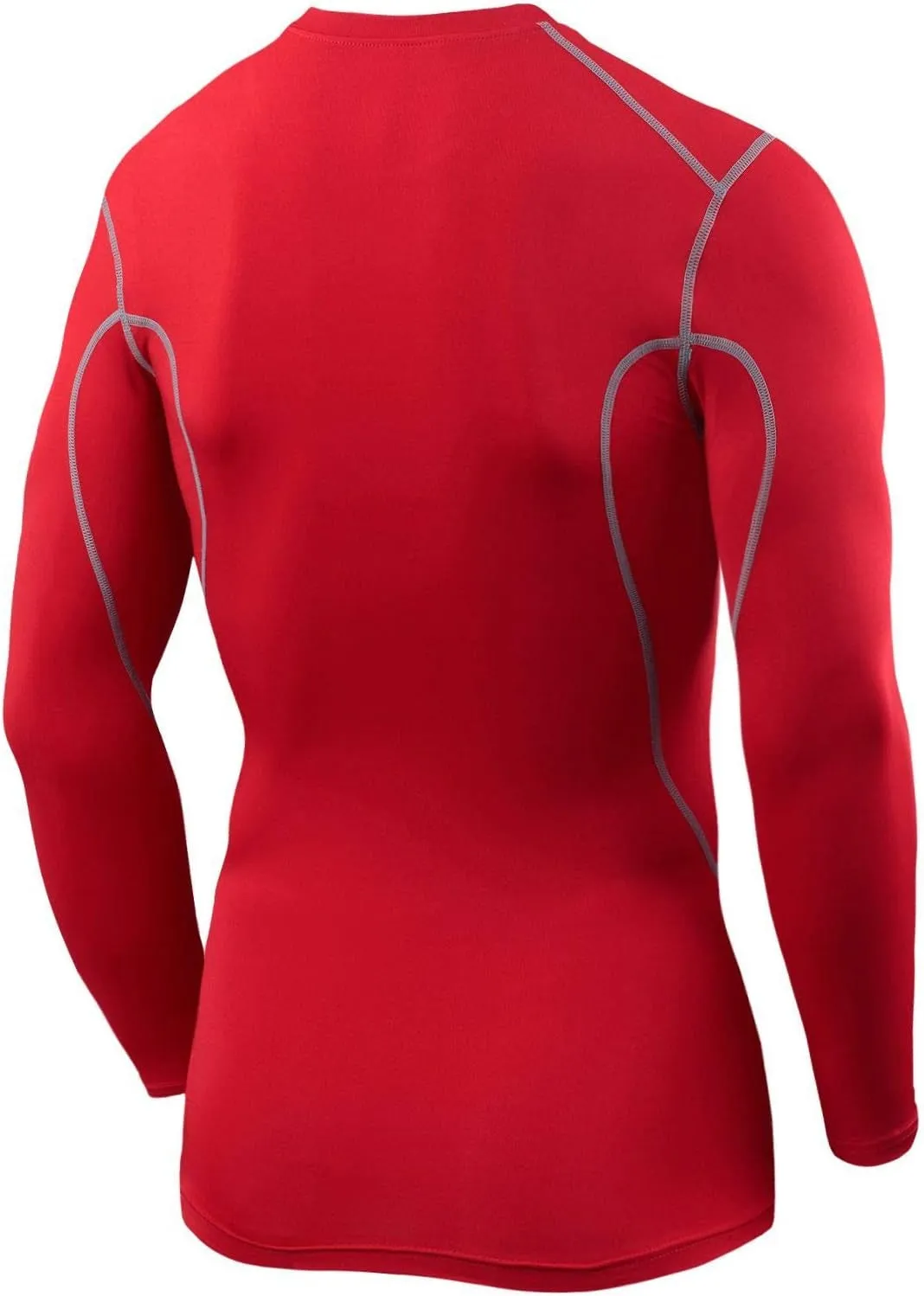 TCA Pro Performance Mens Long Sleeve Compression Top - Red