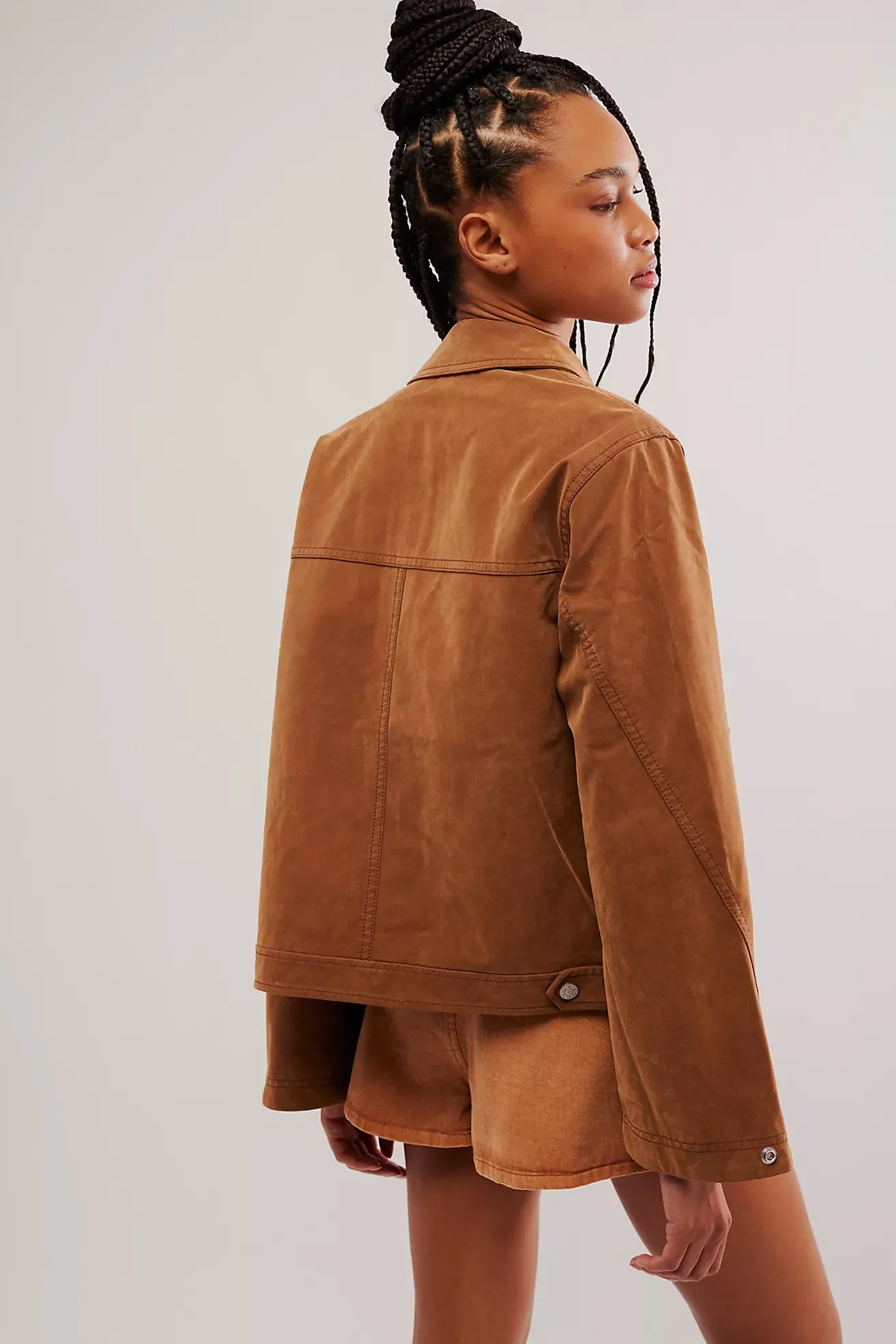 The Blair Vegan Suede Jacket by Free People - Caramel Cafe