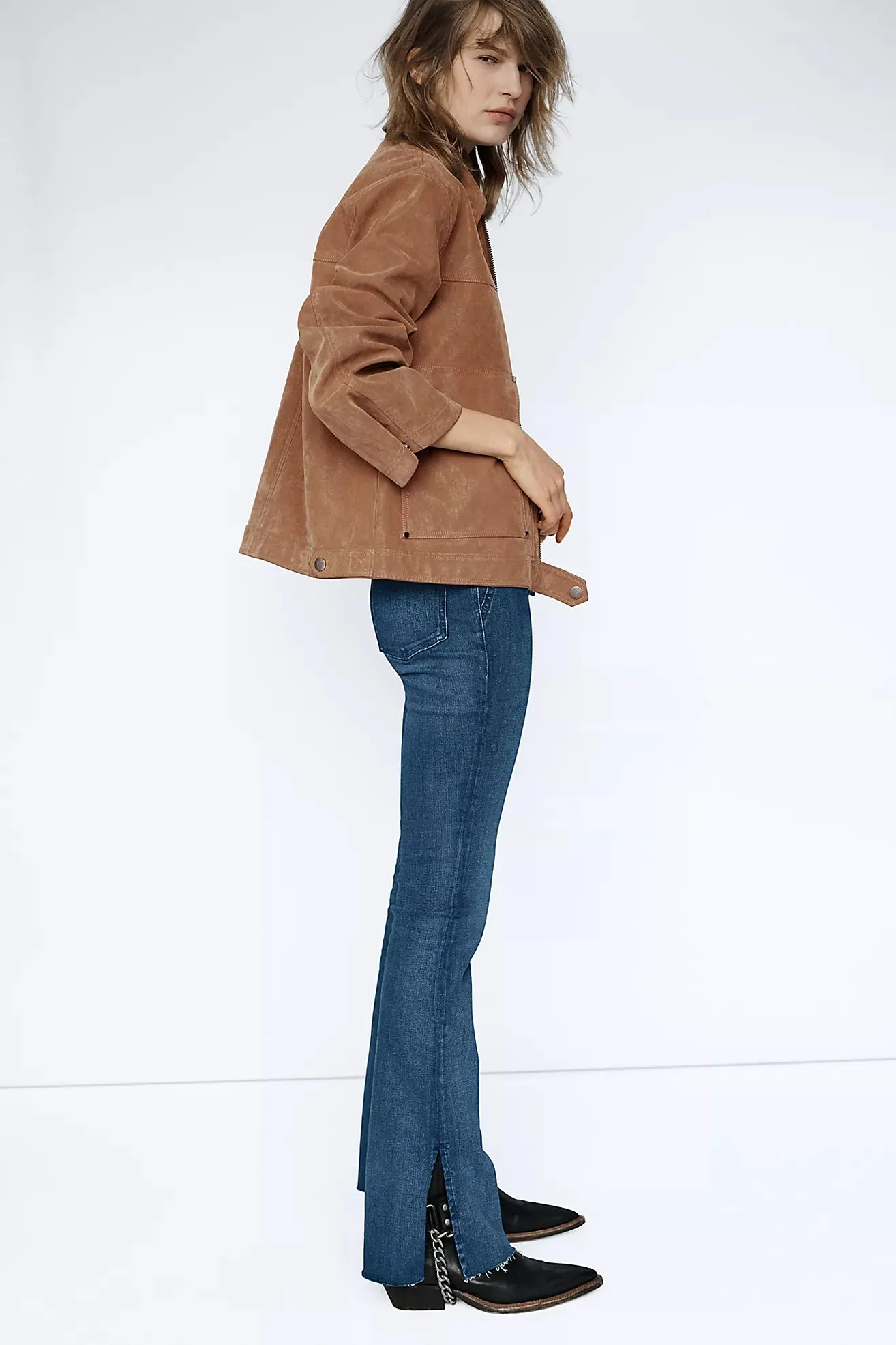 The Blair Vegan Suede Jacket by Free People - Caramel Cafe