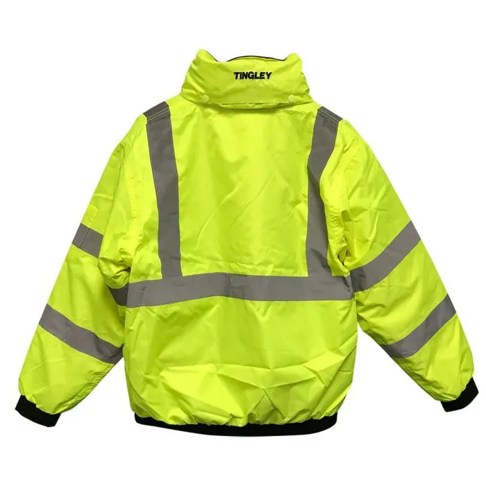 TINGLEY RUBBER CORP J26172.LG Bomber 3.1 Jacket, Hi-Vis Lime, Large, 1 Each