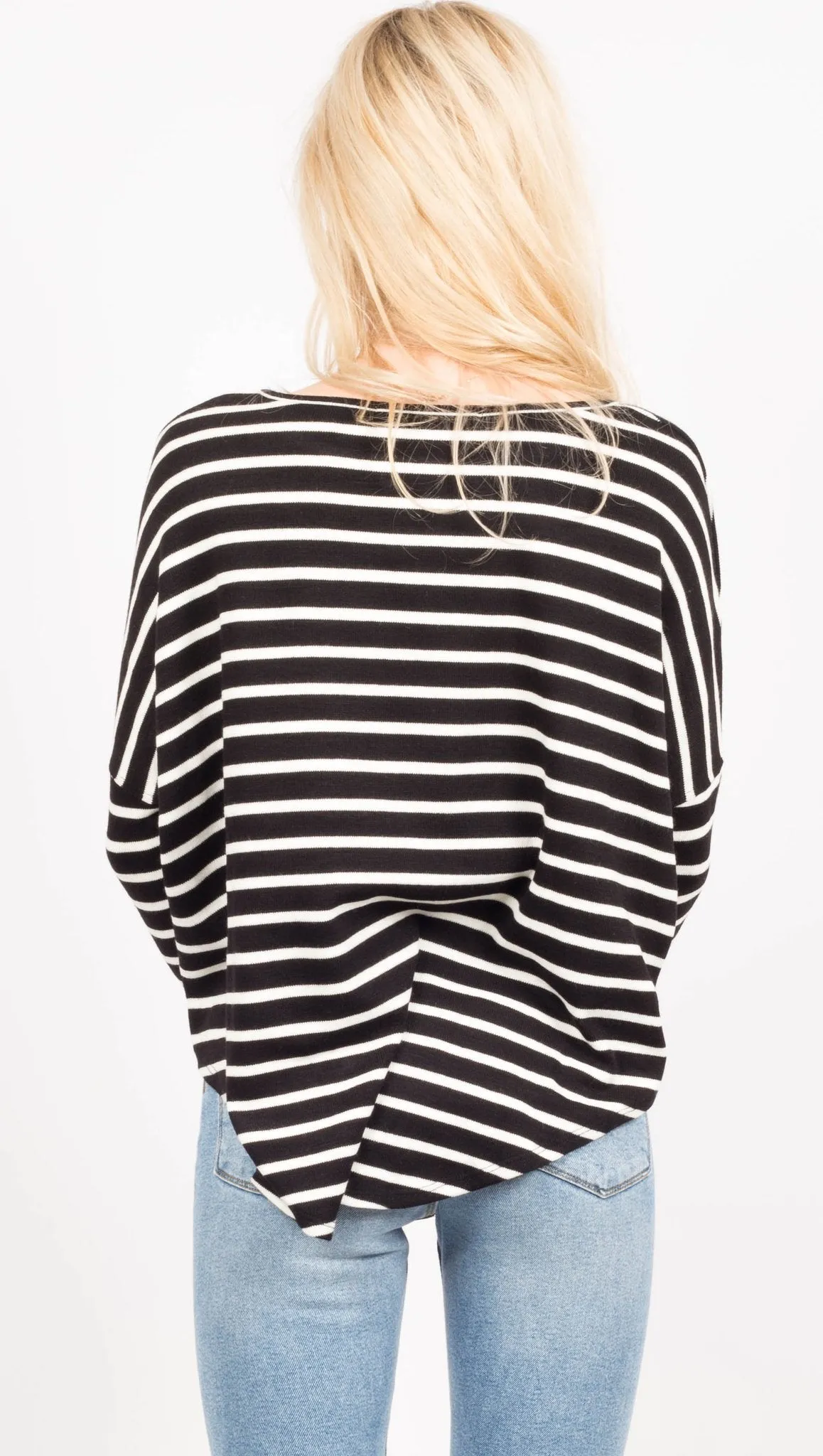 Tom Sweater | Black & White Stripe