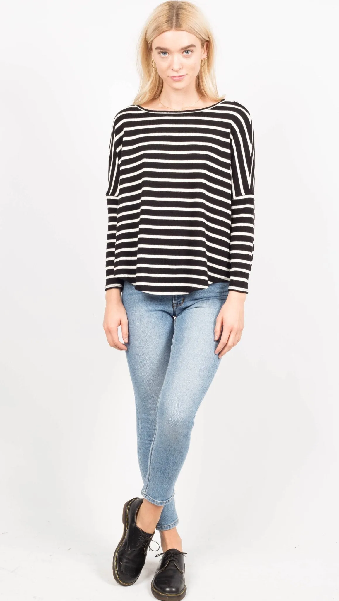 Tom Sweater | Black & White Stripe