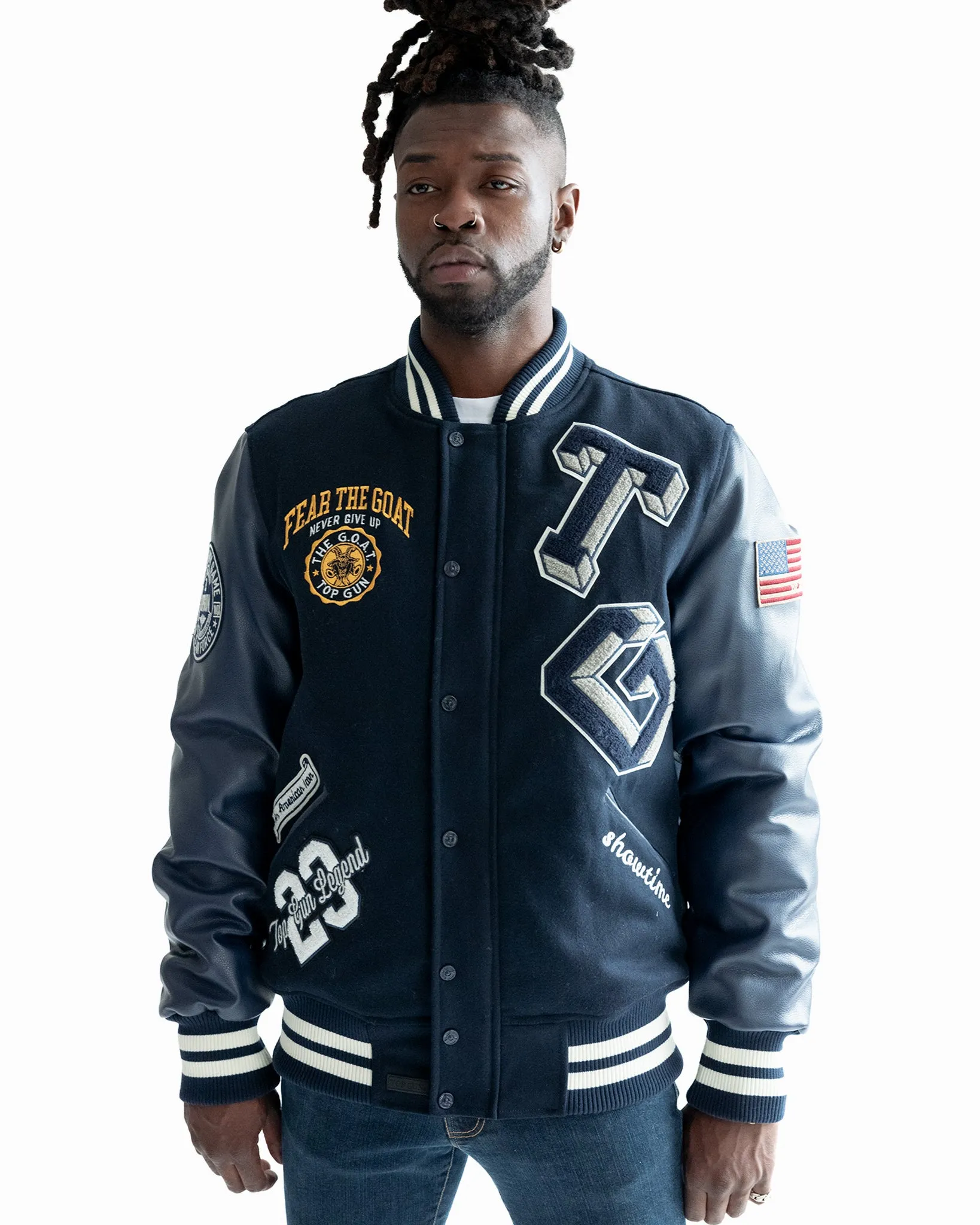 TOP GUN® "BEAR GOAT" VARSITY JACKET