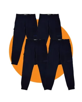 Tradies WP-4 Stretch Cuffed Work Pants 4 Value Pack - Navy