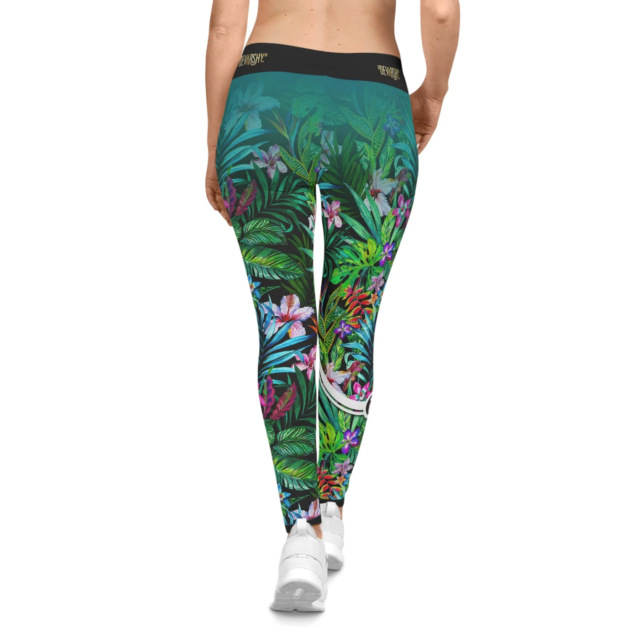 Tropical Florals Leggings Women Spandex Leggings Casual Wear Floral Print Leggings Best Gift Women Lounge Wear | 101027