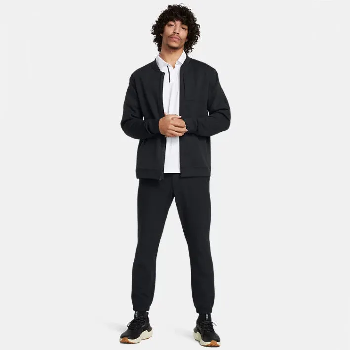 Under Armour Tour Tips FZ Water Resistant Golf Bomber Jacket - Black / White