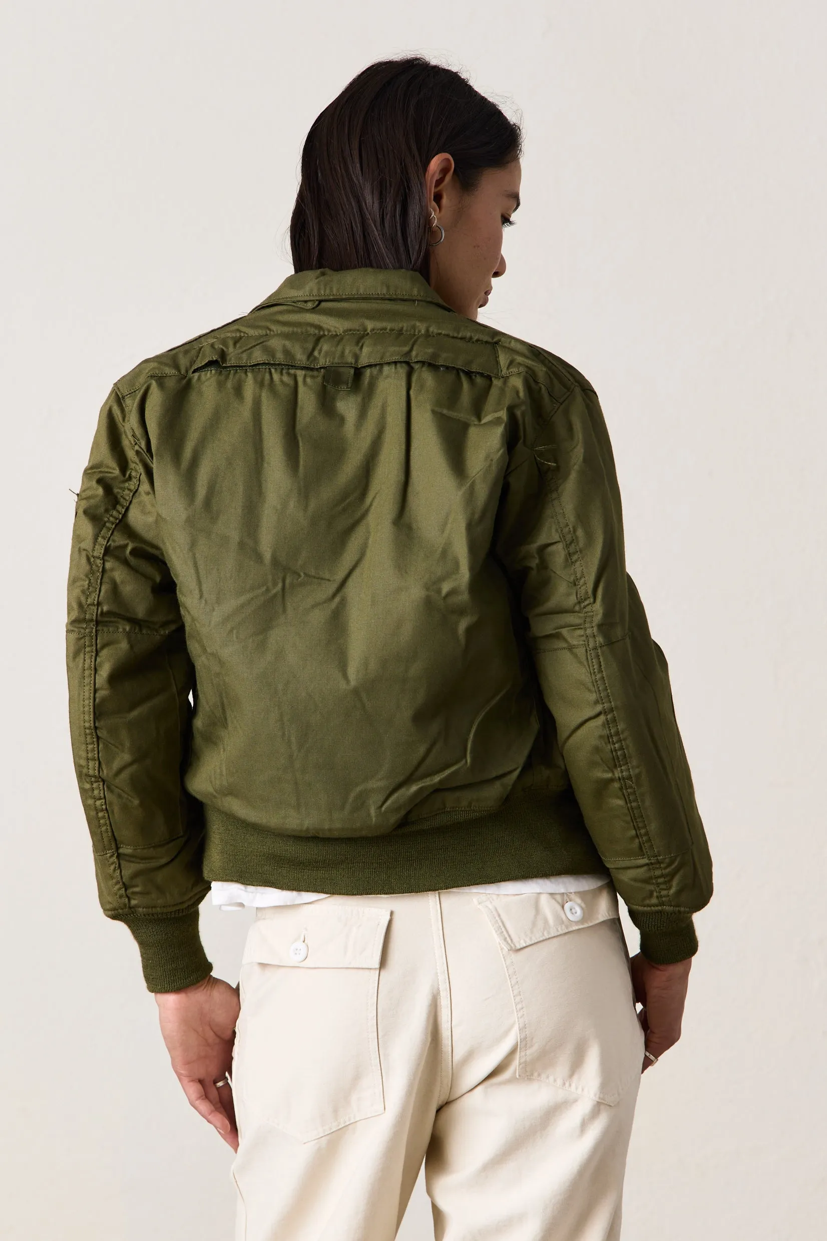 US MILITARY SHRUNKEN BOMBER / OD Green