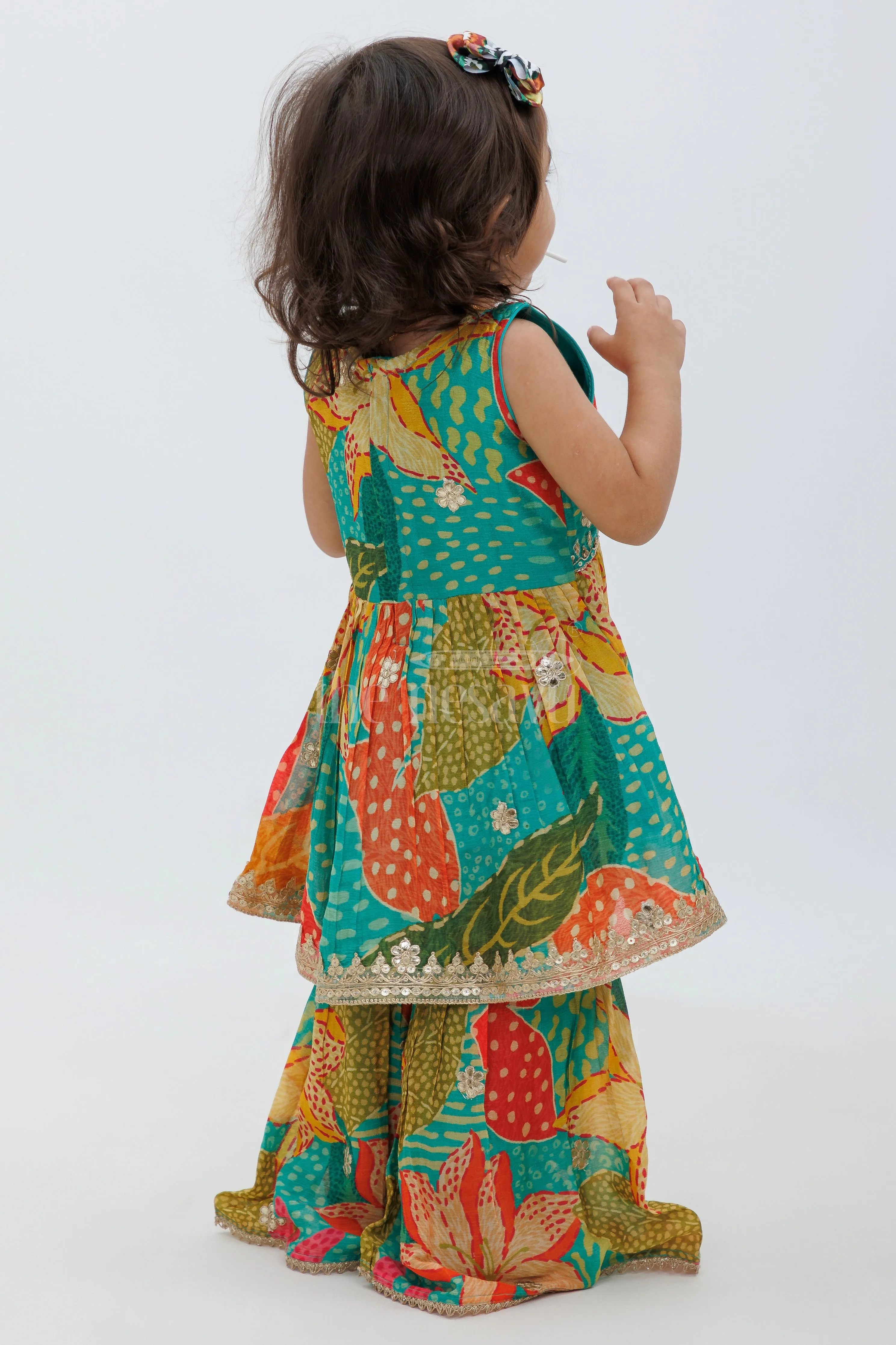 Vibrant Multicolor Ghagra Dress for Kids