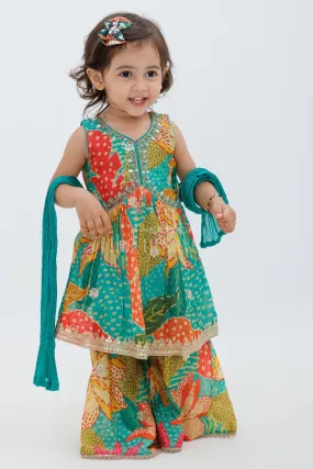 Vibrant Multicolor Ghagra Dress for Kids