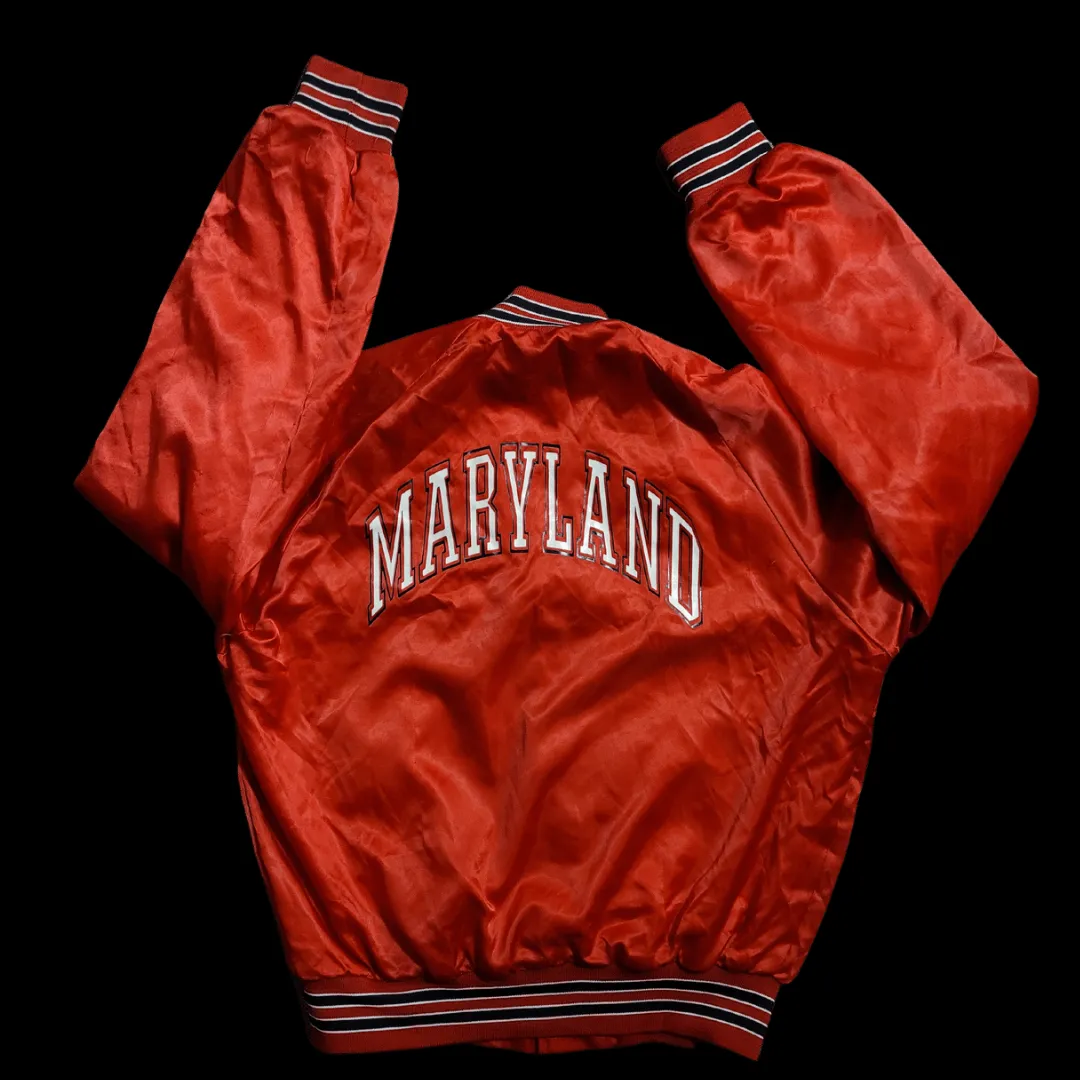 VINTAGE 90's UNIVERSITY OF MARYLAND CHALK LINE BOMBER