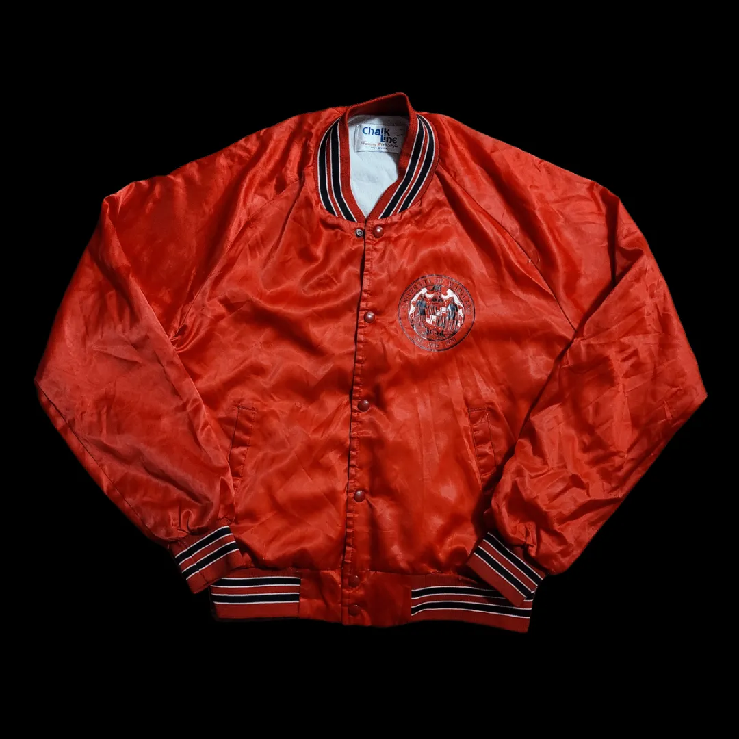 VINTAGE 90's UNIVERSITY OF MARYLAND CHALK LINE BOMBER