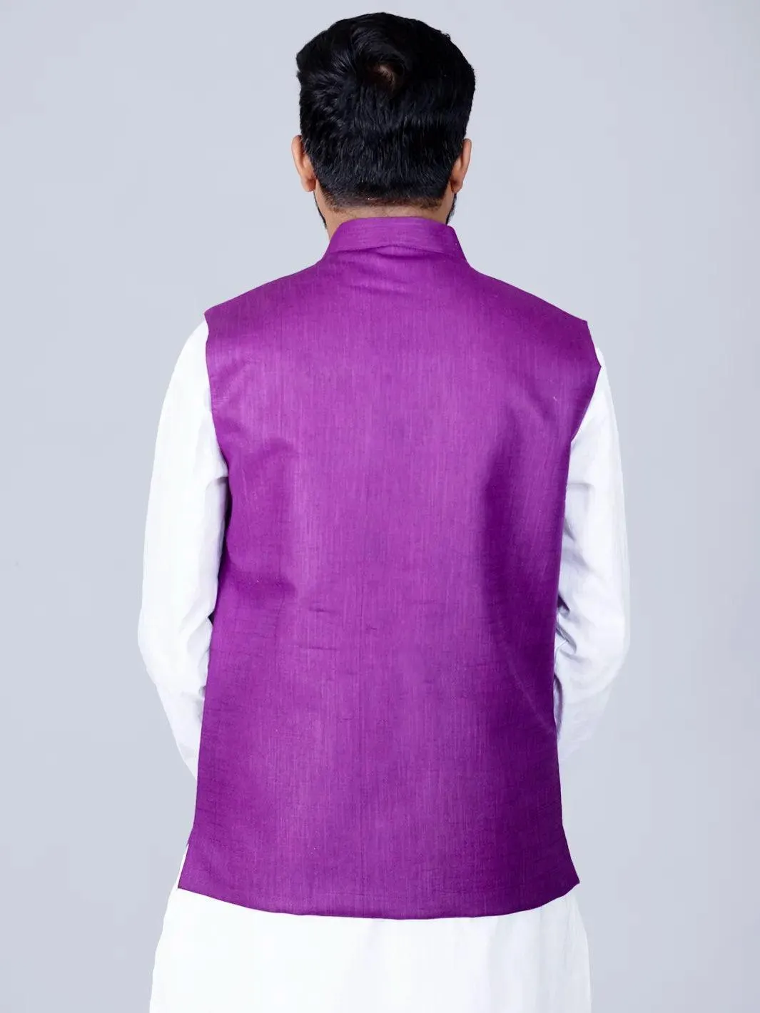 Violet Handwoven Cotton Modi Jacket