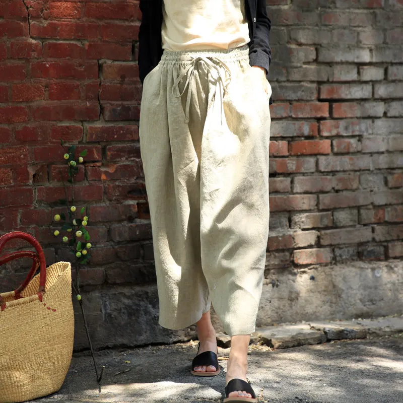 Wide Leg Pants Women Casual Linen Pants Z98403