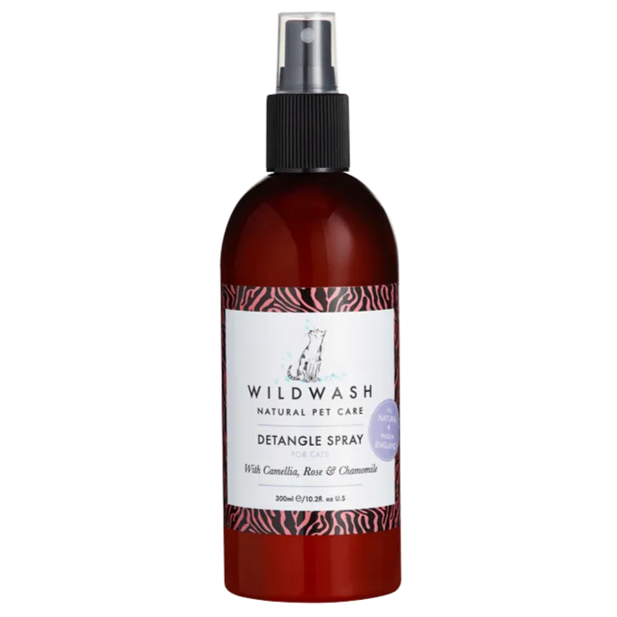 WildWash PRO Detangle Spray With Camellia, Rose & Chamomile For Tangled, Knotted & Matted Coats Cats