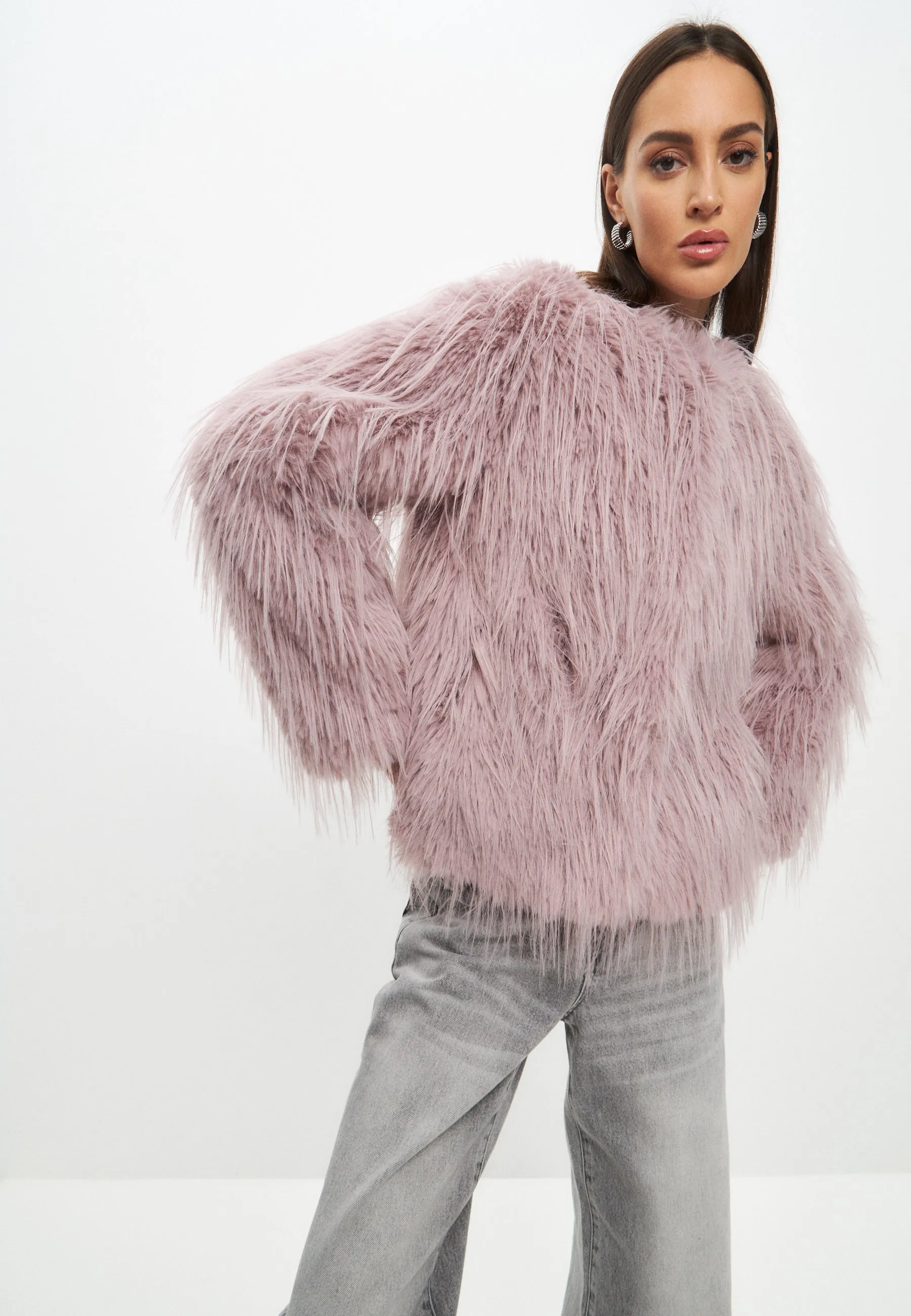 Winter Faux Fur Jacket - Lilac