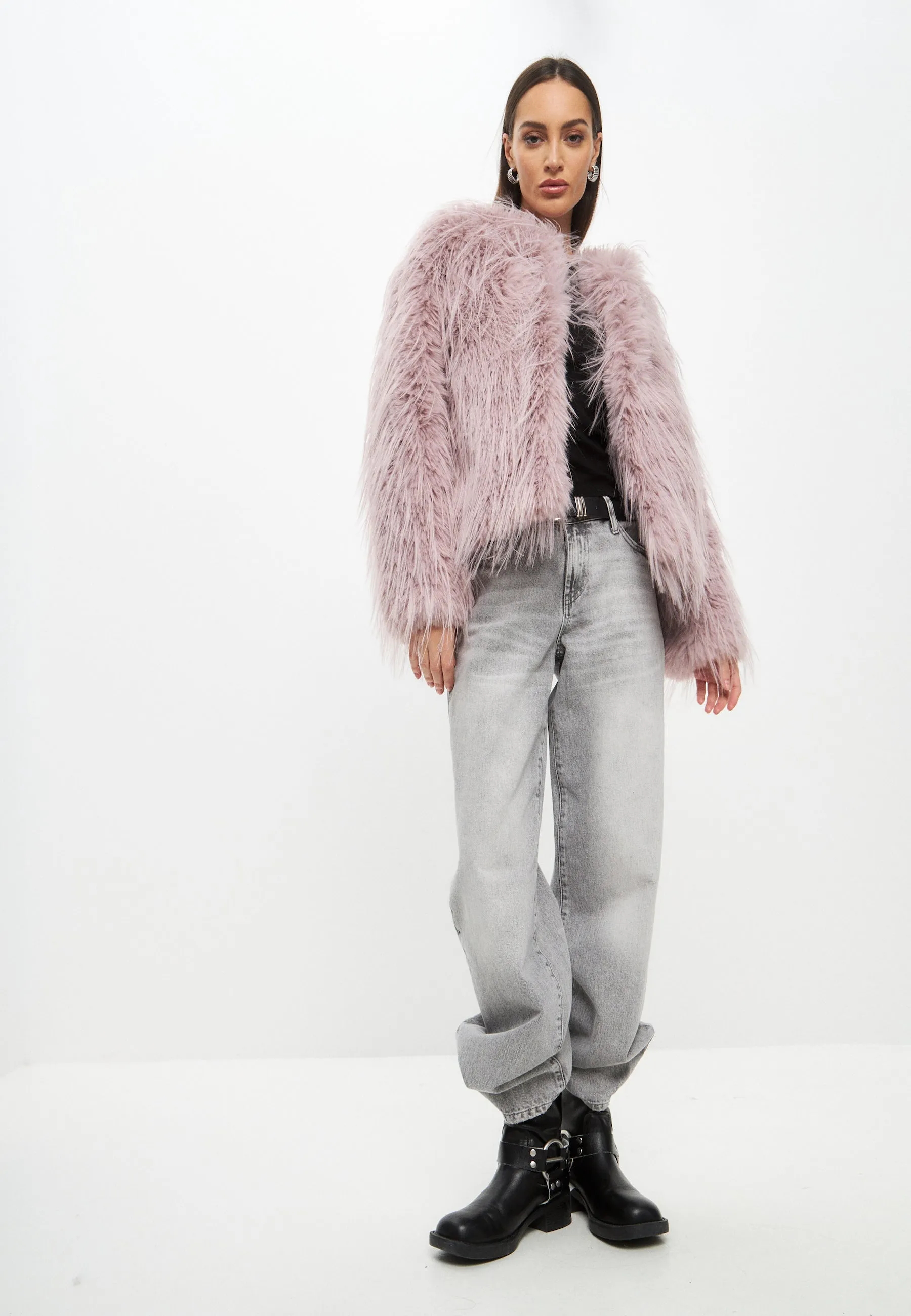 Winter Faux Fur Jacket - Lilac