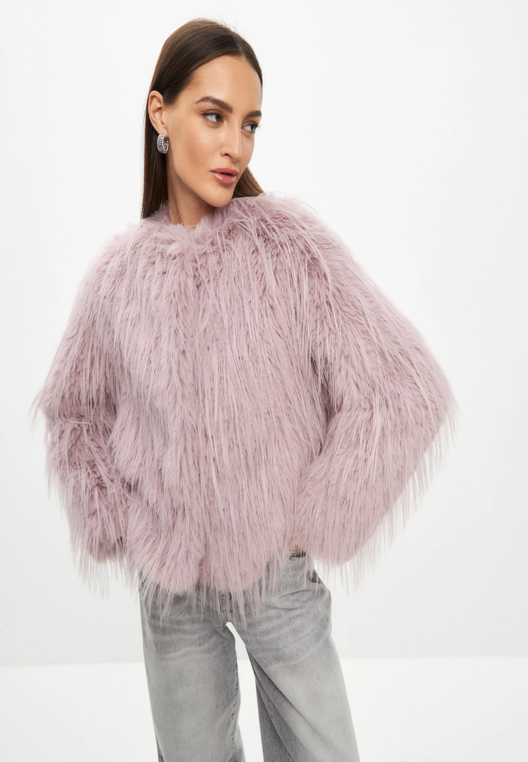 Winter Faux Fur Jacket - Lilac