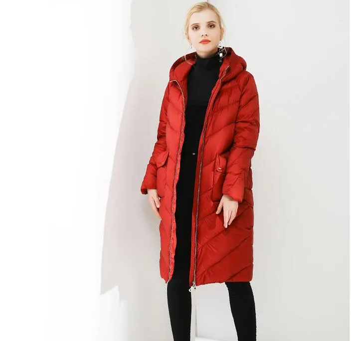 Women Winter 90% Duck Down Jackets Long Warm Women Long Down Coat Plus Size