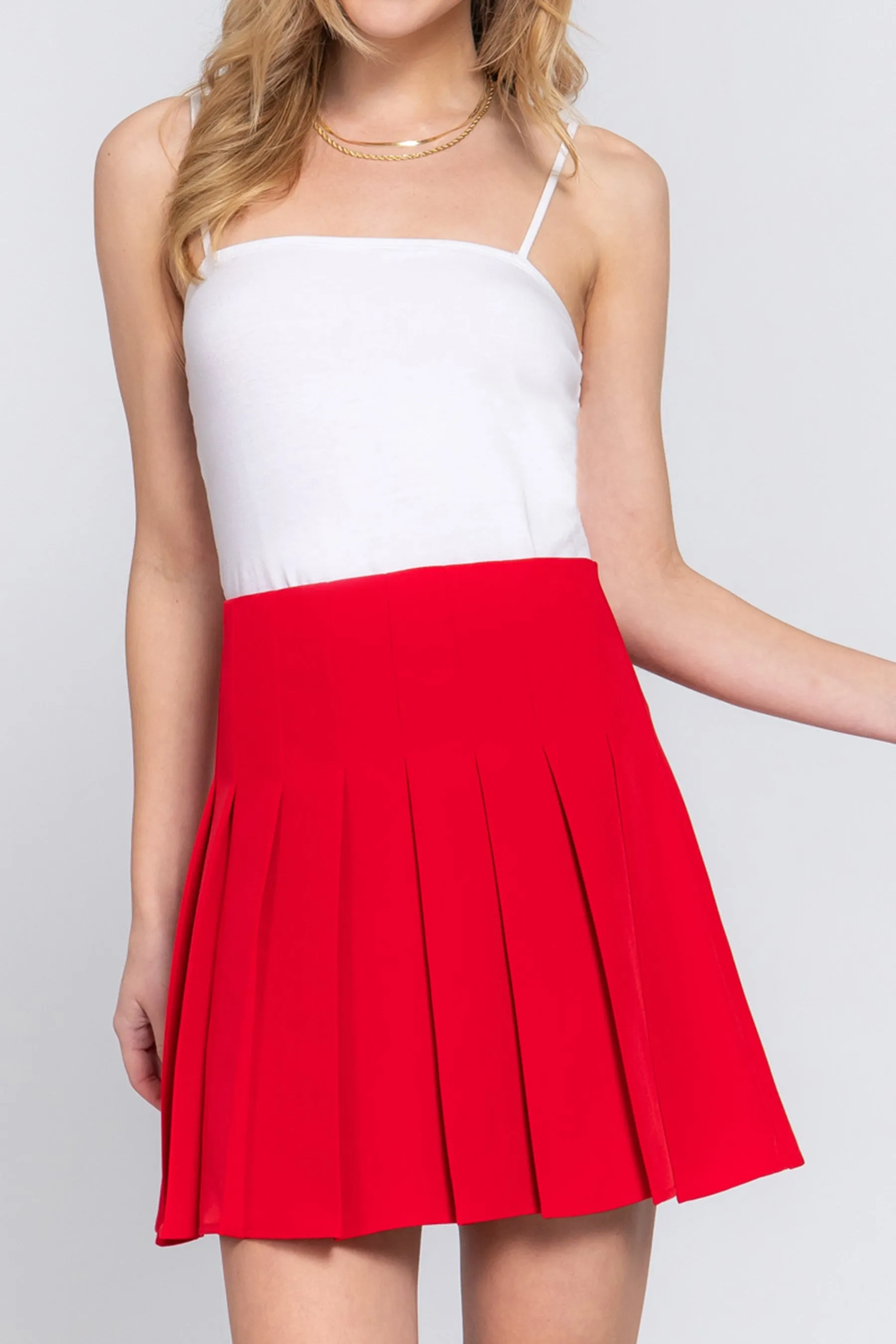 Women's Elegant Pleated Mini Skirt