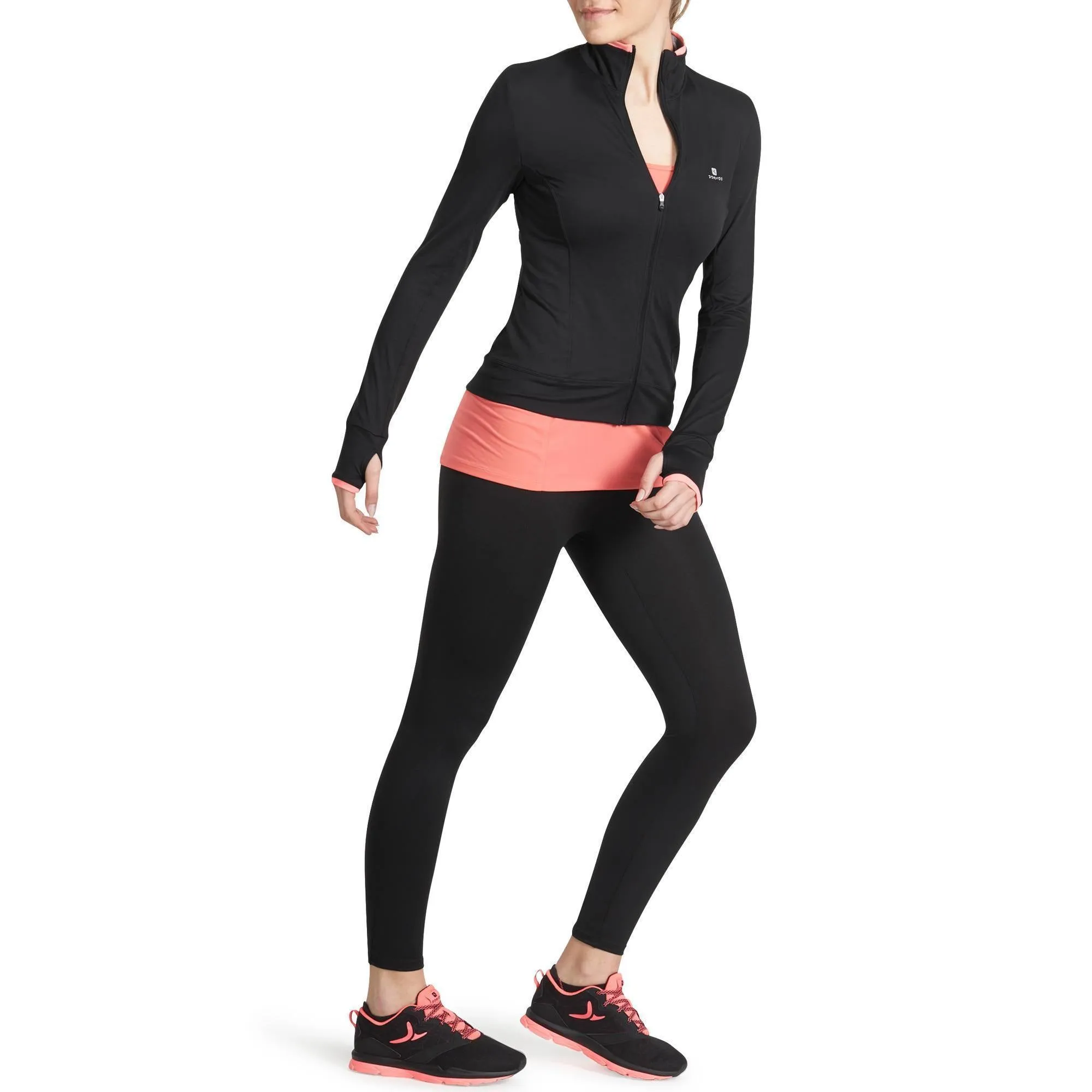 Women's Fitness Leggings with Contrasting Waistband Energy