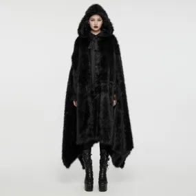 Women's Gothic Irregular Faux Fur Winter Cloak