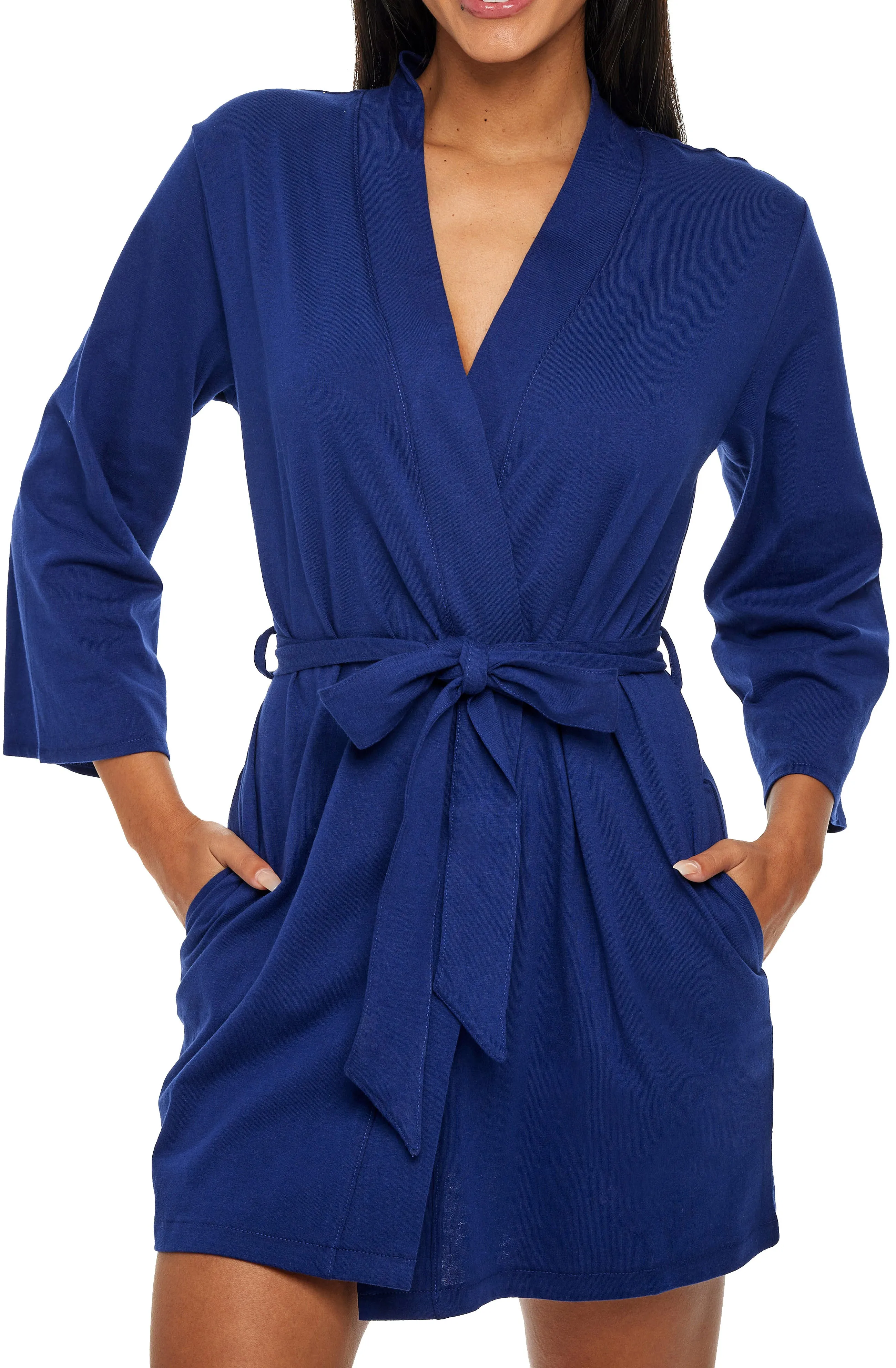 Womens Knit Robe with Pockets