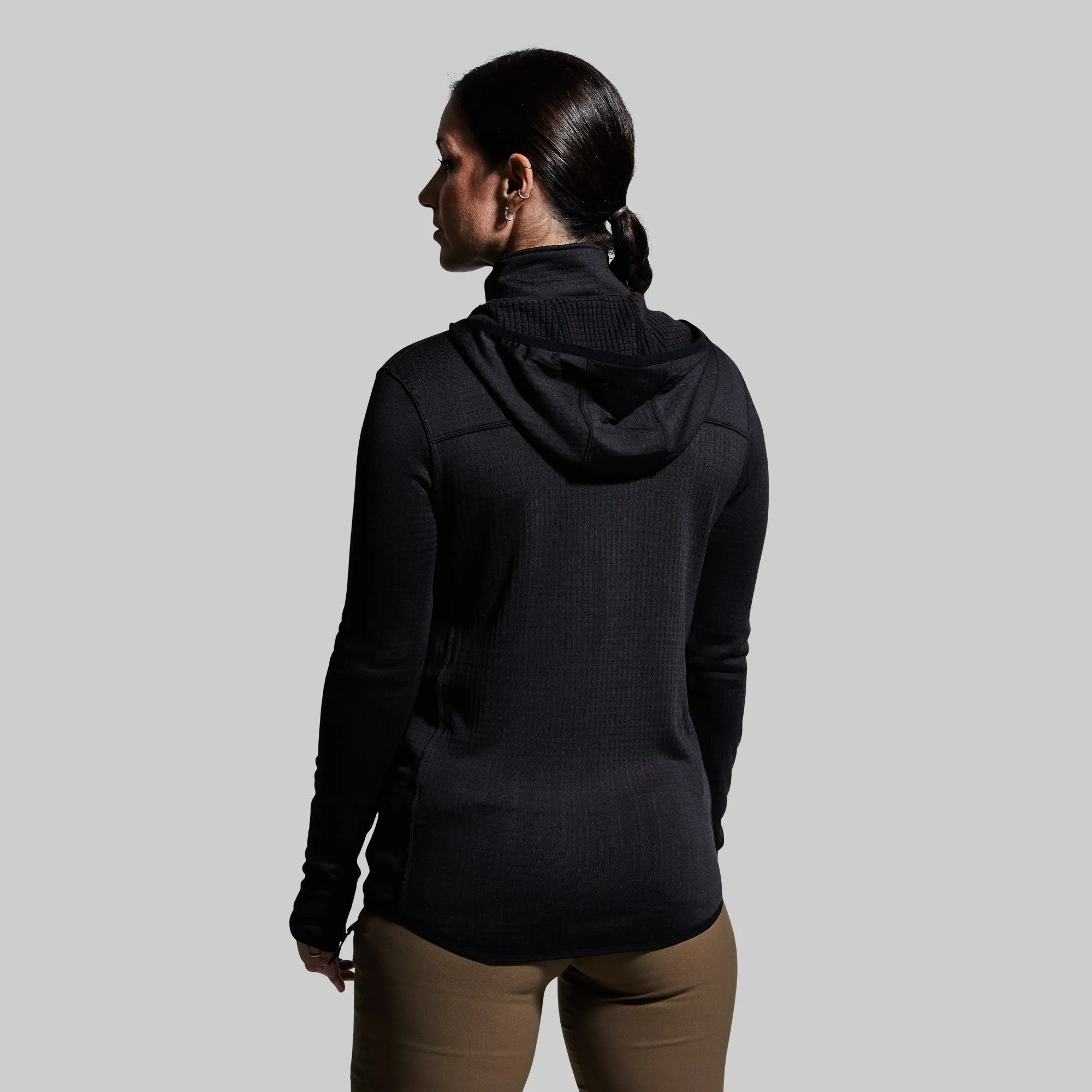 Women's Quiver Half Zip Hoodie (Black)