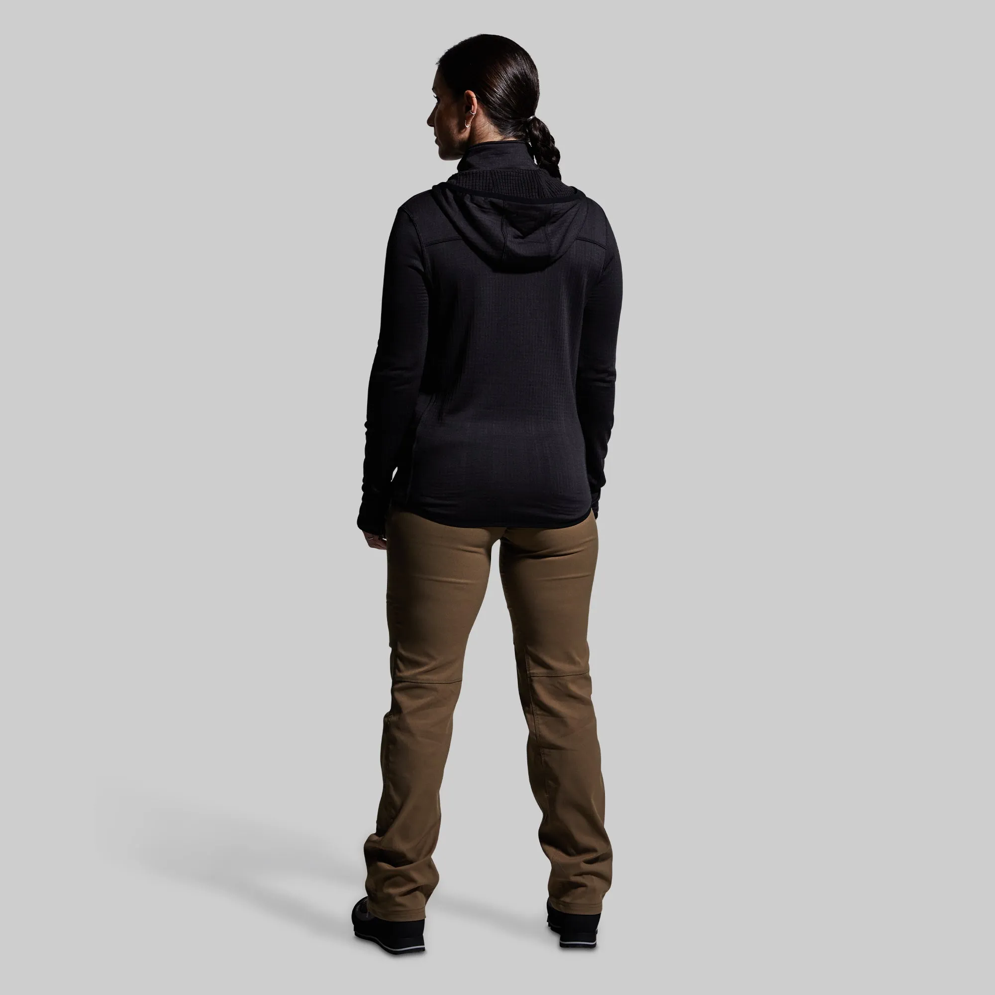 Women's Quiver Half Zip Hoodie (Black)