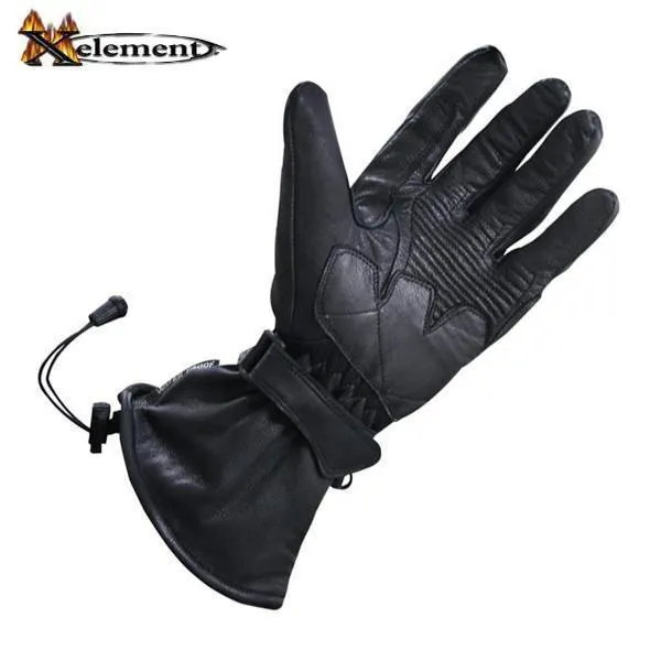 Xelement XG815 Men's Black Leather Motorcycle Winter Gloves