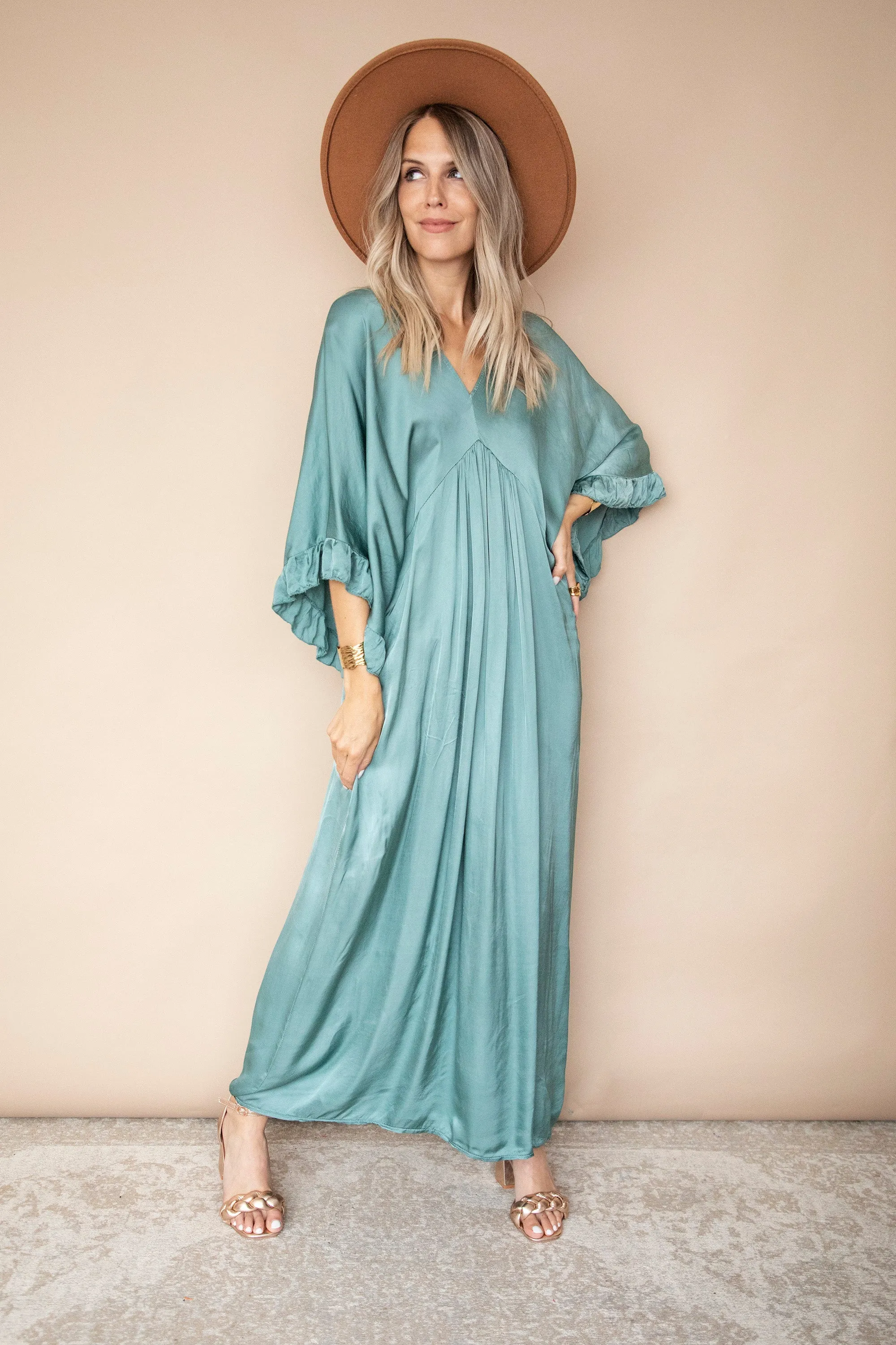 You Are Special Dark Mint - Maxi Jurk